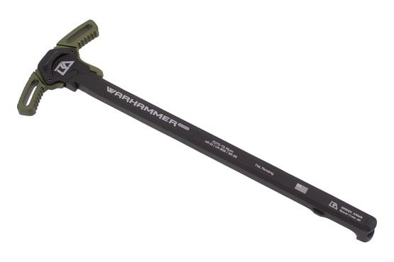 Breek Arms Warhammer Mod2 AR-10 Ambi Charging Handle has ranger green handles